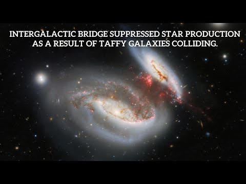 Intergalactic Bridge Suppressed Star Production as a Result of Taffy Galaxies Colliding.