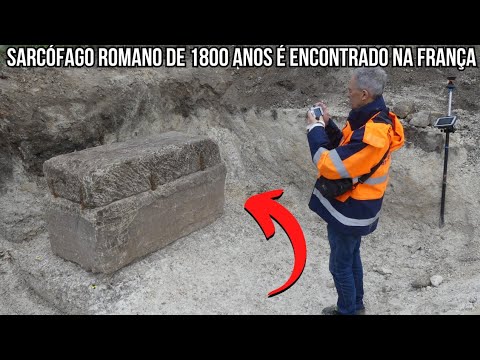 Restos de uma mulher são encontrados em um raro sarcófago romano de 1800 anos na França
