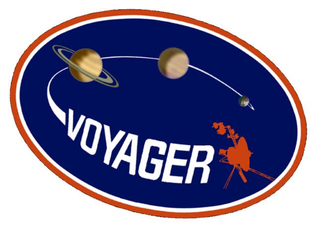 Novo logo do projeto Voyager, publicado meses em março de 1977.