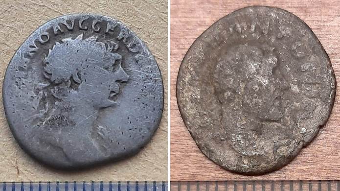 Moedas romanas encontradas em ilha nórdica intrigam arqueólogos - Denários romanos encontrados na ilha de Gotska Sandön.