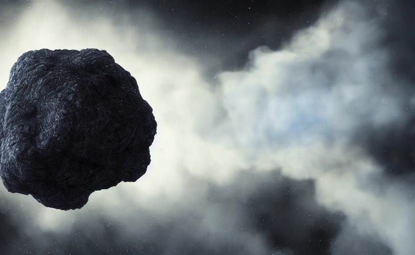 Mistério da estranha “cauda de cometa” do Asteroide Phaethon é finalmente revelado - Concepção artística de um asteroide com uma calda, como um cometa.