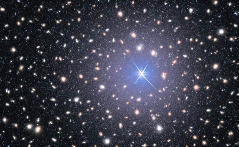 James Webb descobre estrelas intensas e monstruosas já no início dos tempos - Arte "primeira estrela do Universo".