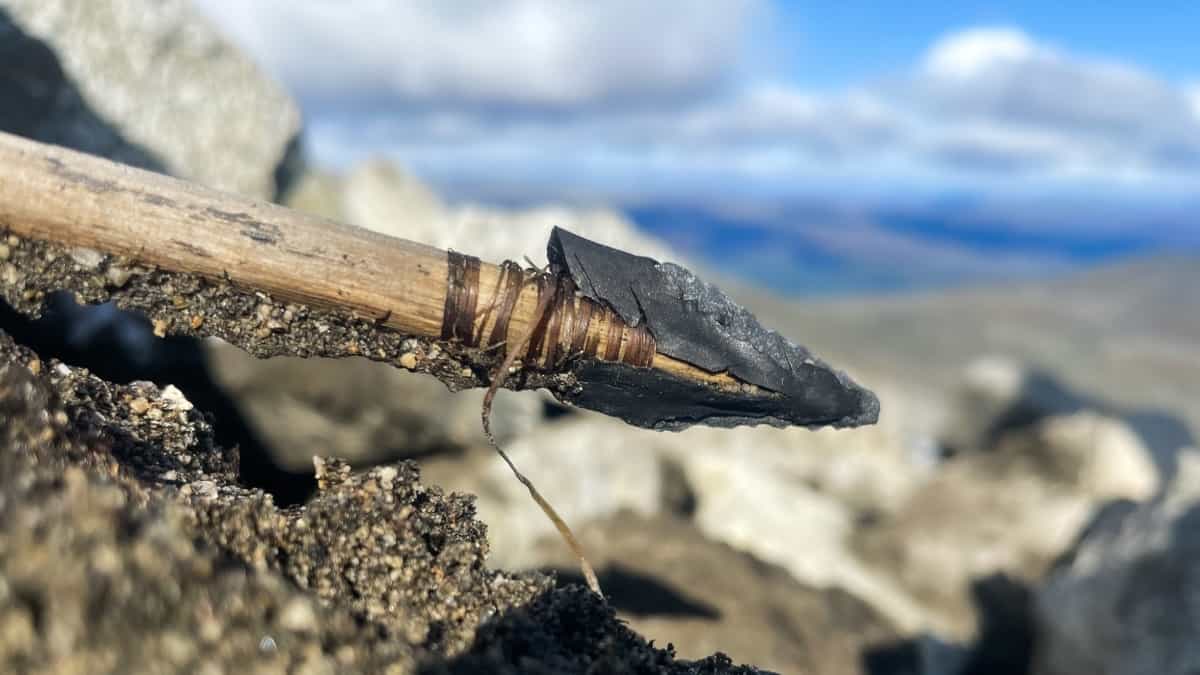 Flecha de quartzito rara da Idade do Bronze encontrada após degelo - 